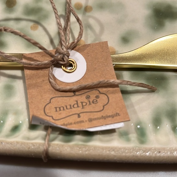 Mud Pie GREEN SPLATTER DISH SET/NWT - Picture 4 of 7